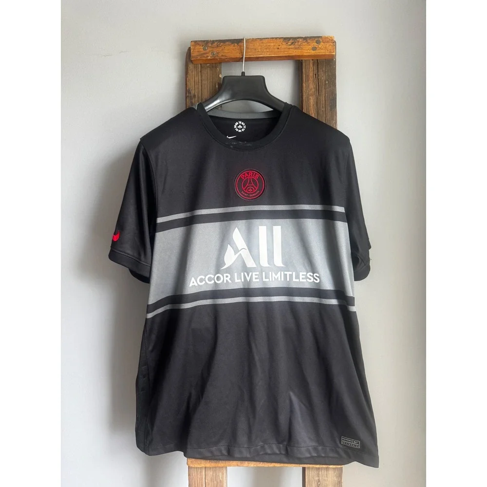 Nike Paris Saint-Germain Messi 30 Jersey 2021-22 Third Kit Black Mens XL